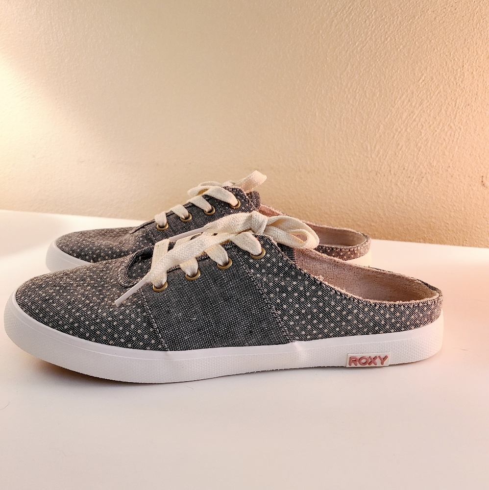 Roxy Women's Gray Slip-On Sneakers - Picture 4 of 8